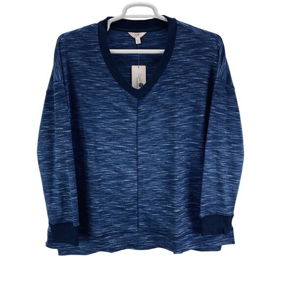 Secret Treasures Blue Polyester Rayon Spandex Long Sleeve Shirt Womens 12-14 L/G - Picture 1 of 5